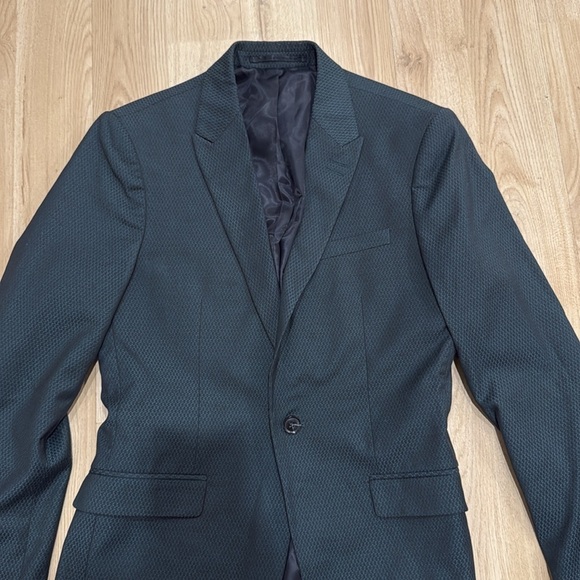 Topman Blue and Black Men's Blazer - Picture 2 of 4